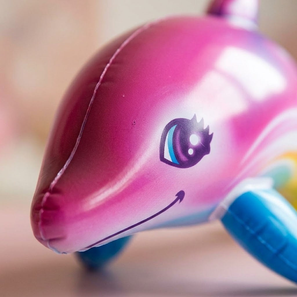 Inflatable Dolphin Ride On Pool Float 87 cm - close-up