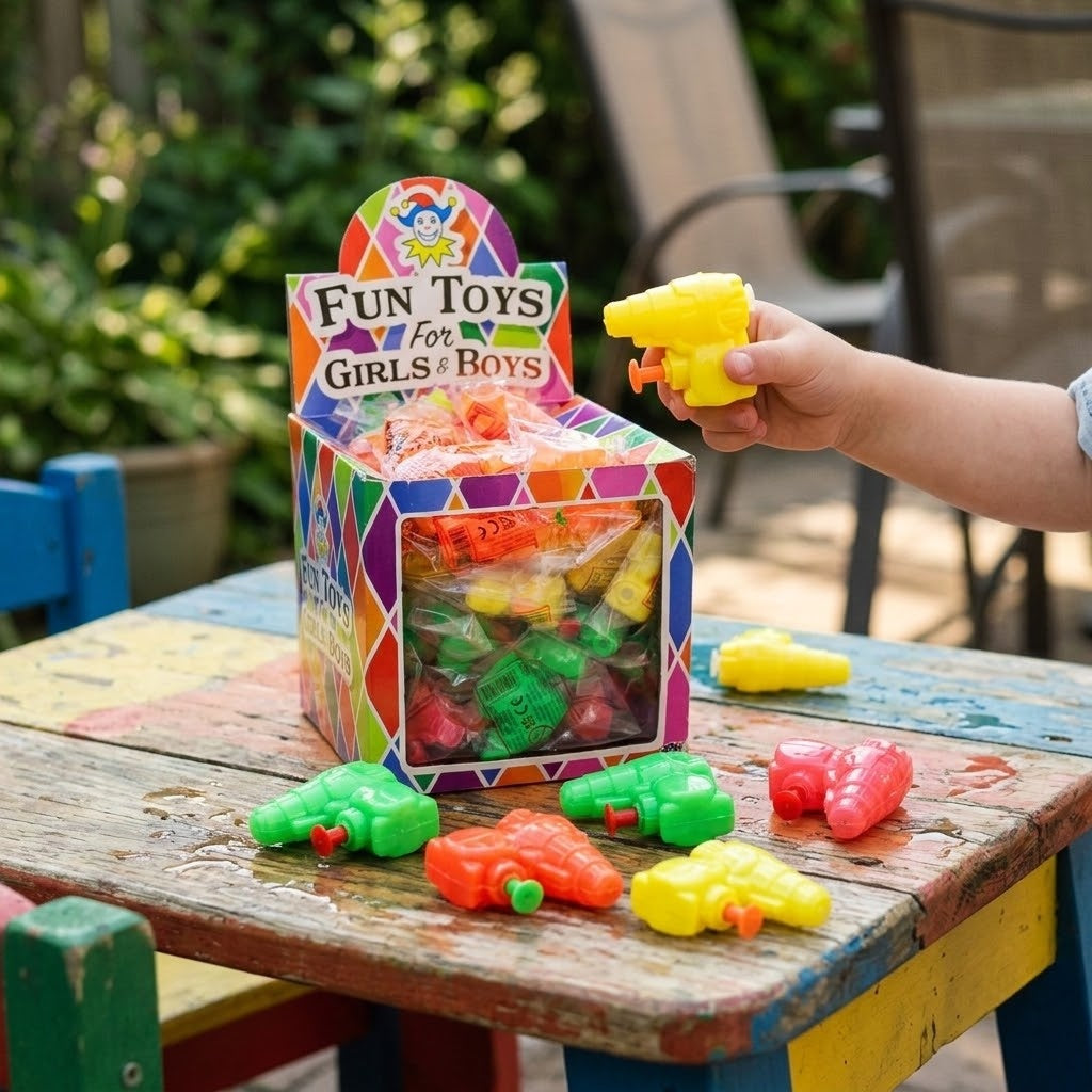 Mini Water Gun 5 cm with Tank Party Bag Filler - lifestyle photo