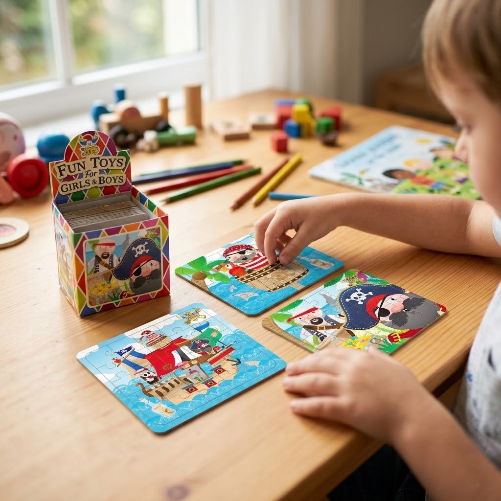 Pirate Jigsaw Puzzle 25 Pieces Mini Cardboard 13 x 12 cm - lifestyle photo