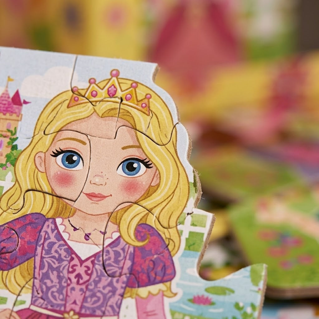 Princess Mini Jigsaw Puzzle 25 Pieces 13 x 12 cm - close-up