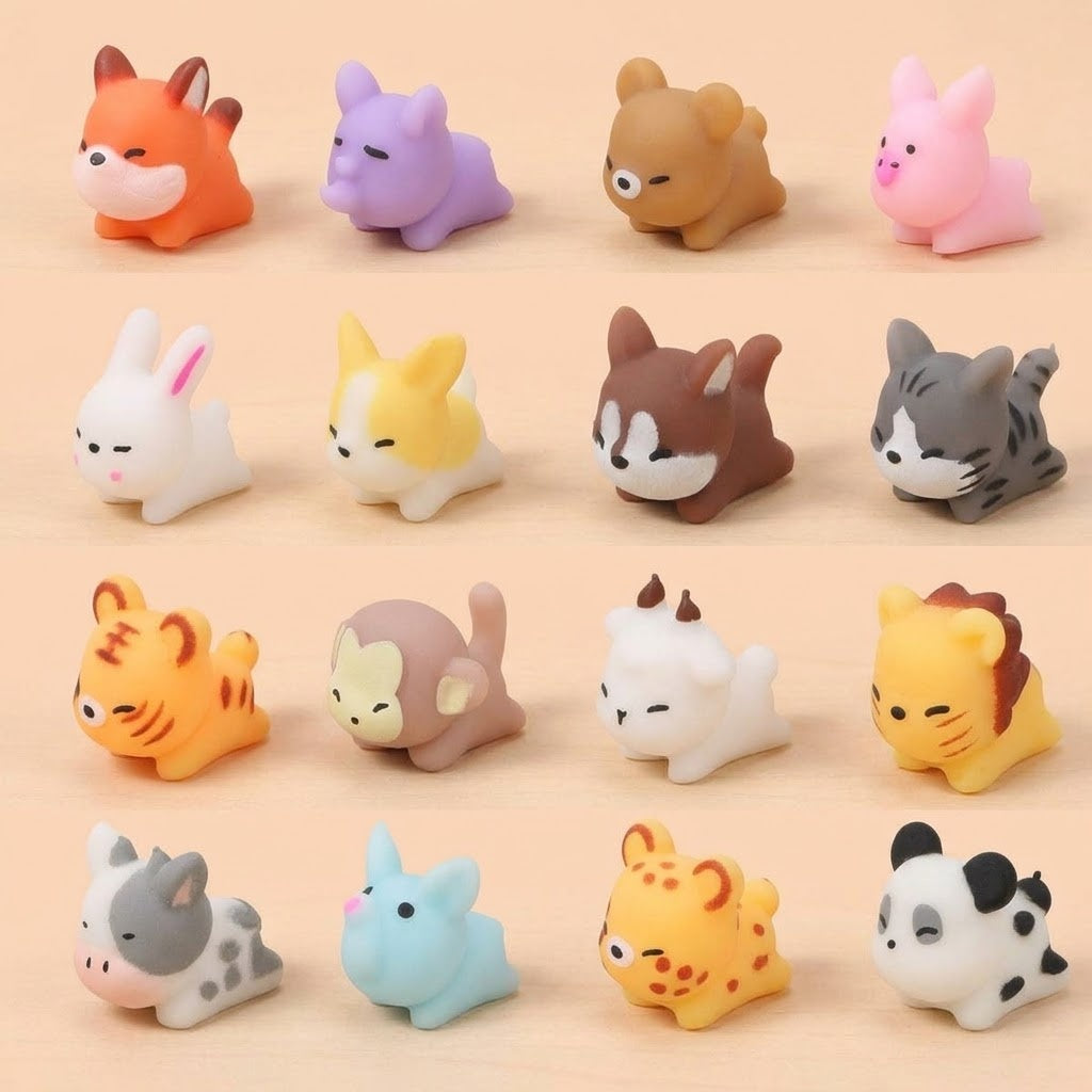 Sticky Squishy Running Animals 3 cm Mini Toy - studio photo