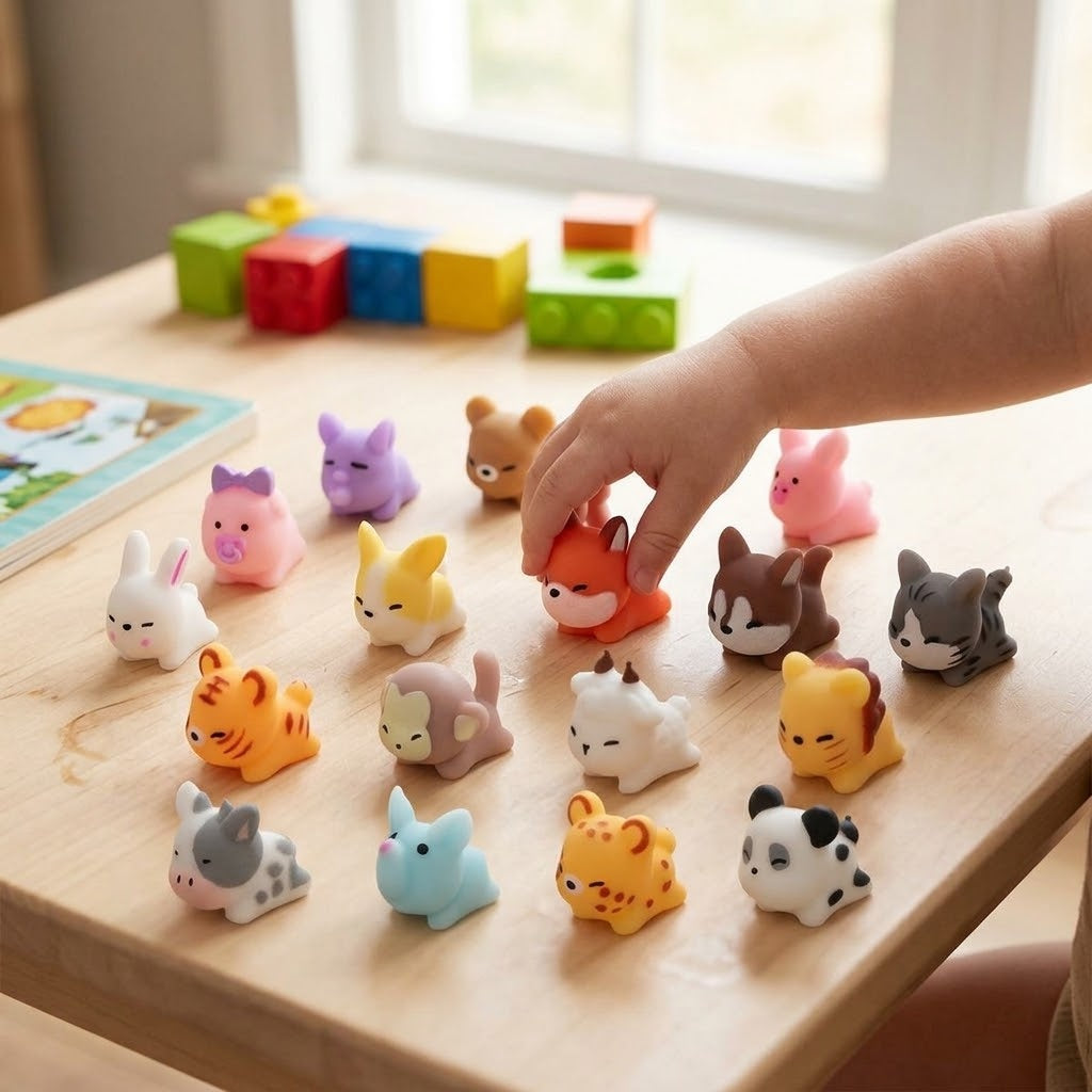 Sticky Squishy Running Animals 3 cm Mini Toy - lifestyle photo