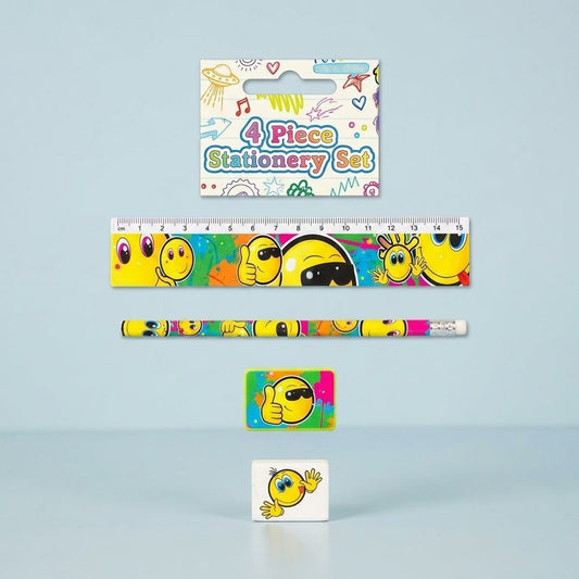 Funny Face Stationery Set 4 Pieces Party Favours - studio photo