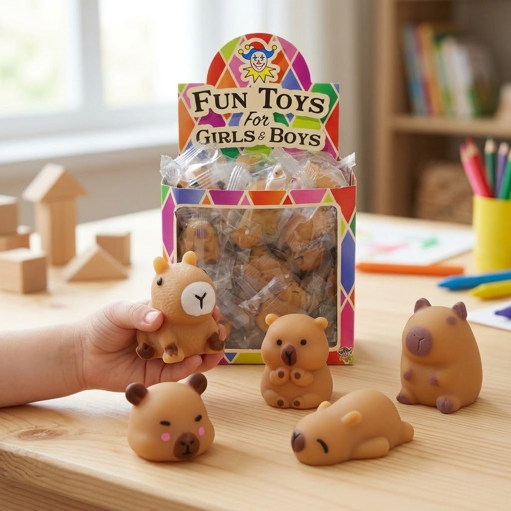 Capybara Sticky Squishy Toy – Kawaii 4–5 cm - lifestyle photo