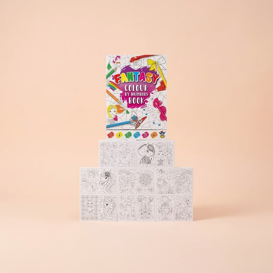 Fantasy Colour by Number Book Kids Activity - studio photo