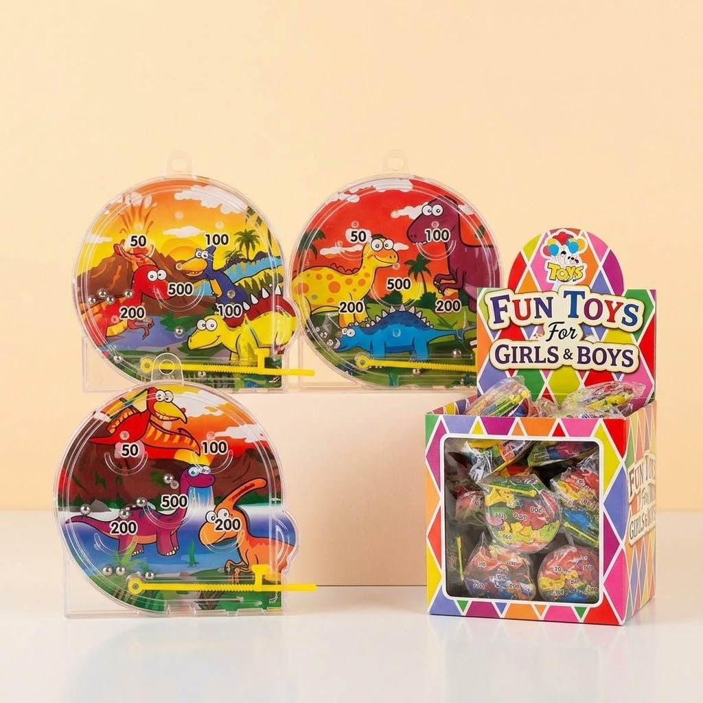 Dinosaur Mini Pinball Game 5.5 cm Party Favour - studio photo