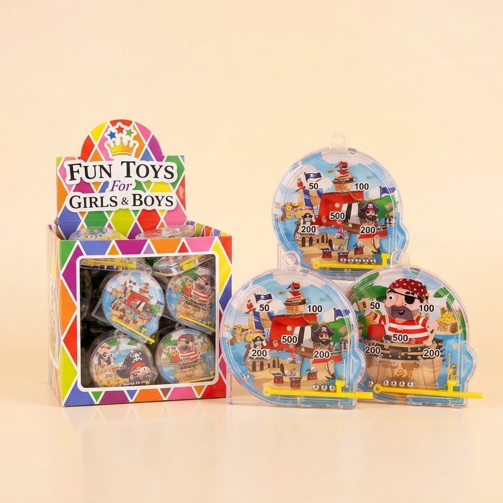 Pirate Mini Pinball Game 5.5 cm Party Favour - studio photo