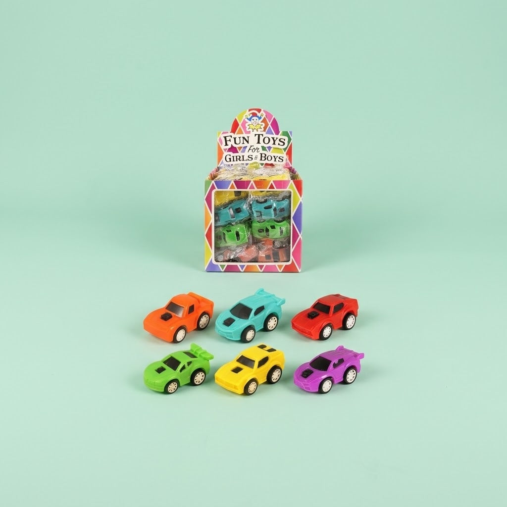 Retro Friction Toy Car – Mini Race Car 6 cm - studio photo
