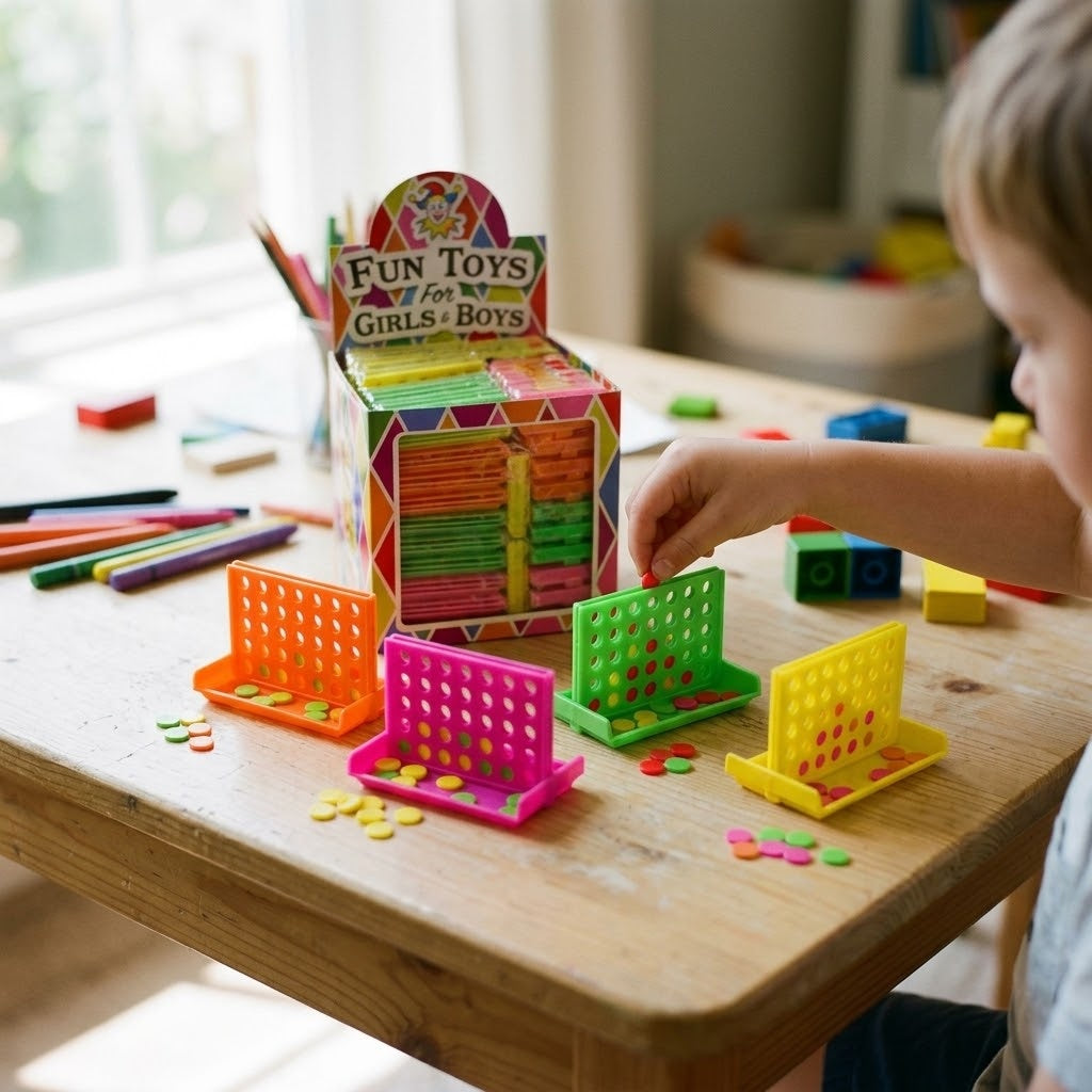 Mini Four in a Row Game Travel Size - lifestyle photo