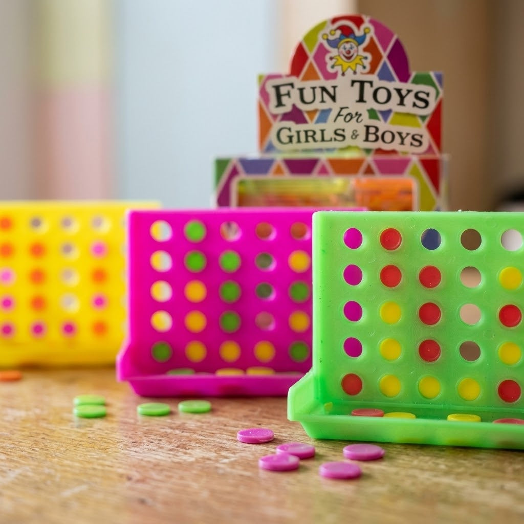 Mini Four in a Row Game Travel Size - close-up