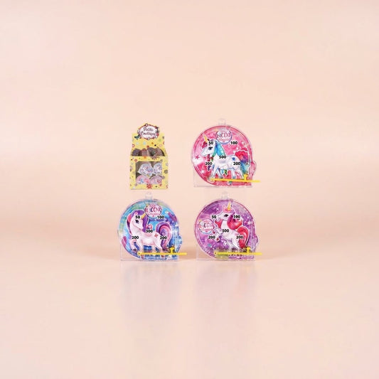 Unicorn Mini Pinball Game 5.5 cm Party Favour - studio photo