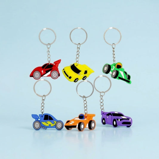 Race Car Keychain Racing Car Key Ring - studio photo