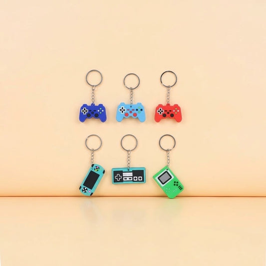 Gamer Keychain Video Game Keyring Assorted - studio photo
