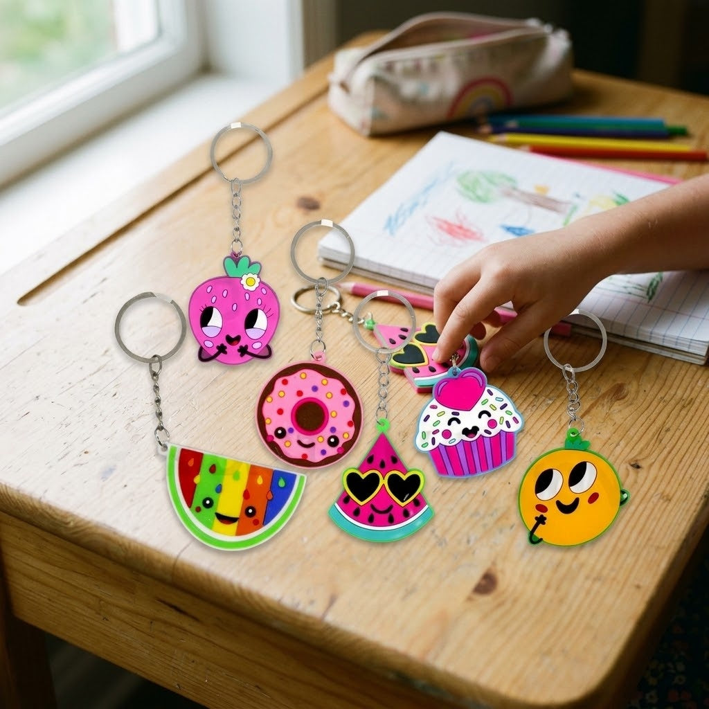 Kawaii Dessert and Fruit Keychain Cute Bag Charm - lifestyle photo