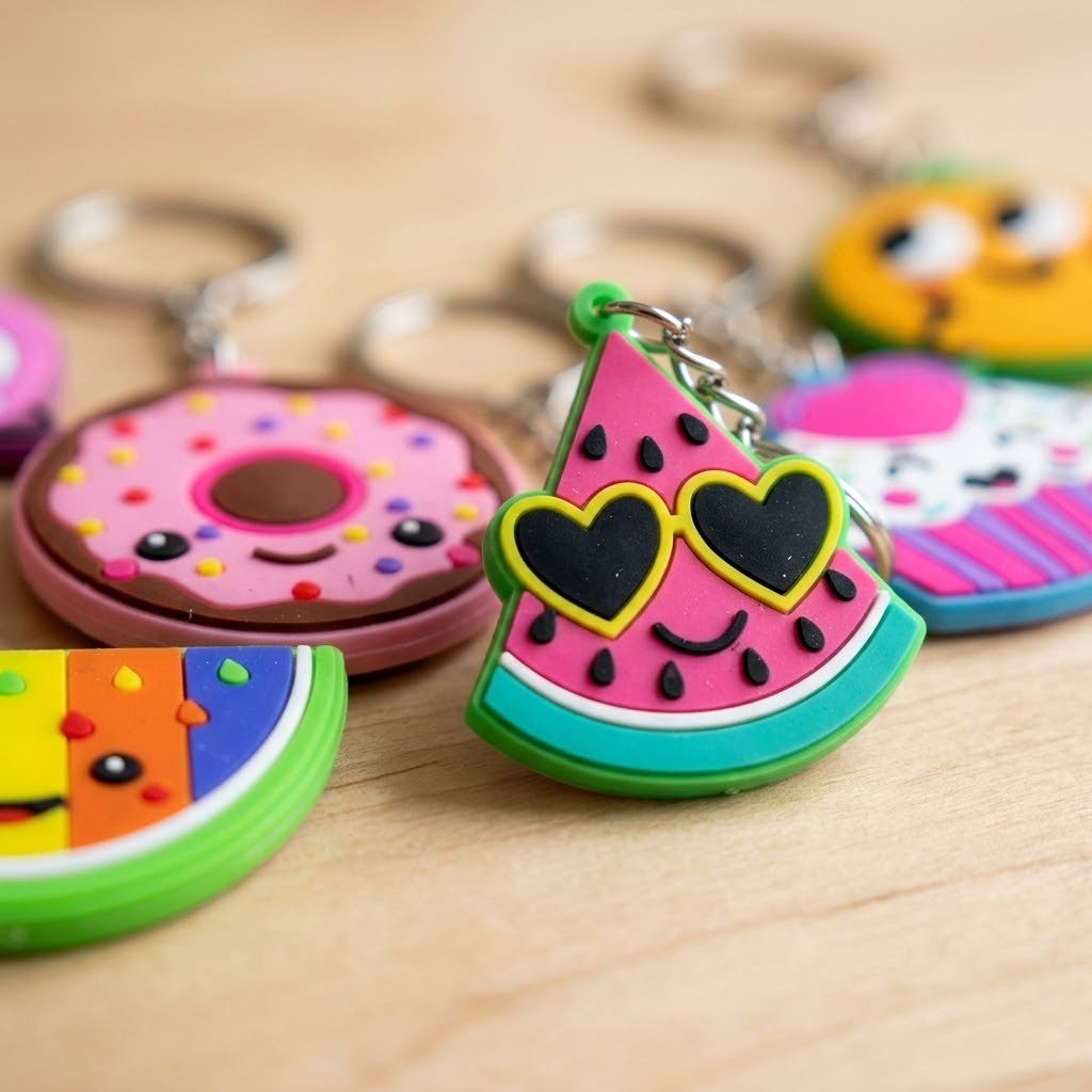 Kawaii Dessert and Fruit Keychain Cute Bag Charm - close-up