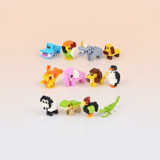 Animal Compatible Building Bricks 12-in-1 Unicorn Set - studio photo