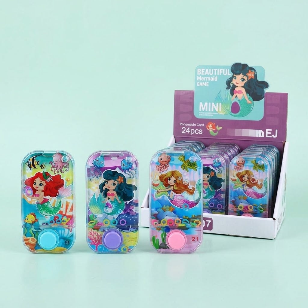 Mermaid Water Ring Toss Game Phone Handheld Toy - studio photo