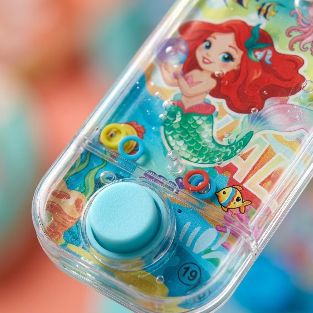 Mermaid Water Ring Toss Game Phone Handheld Toy - close-up