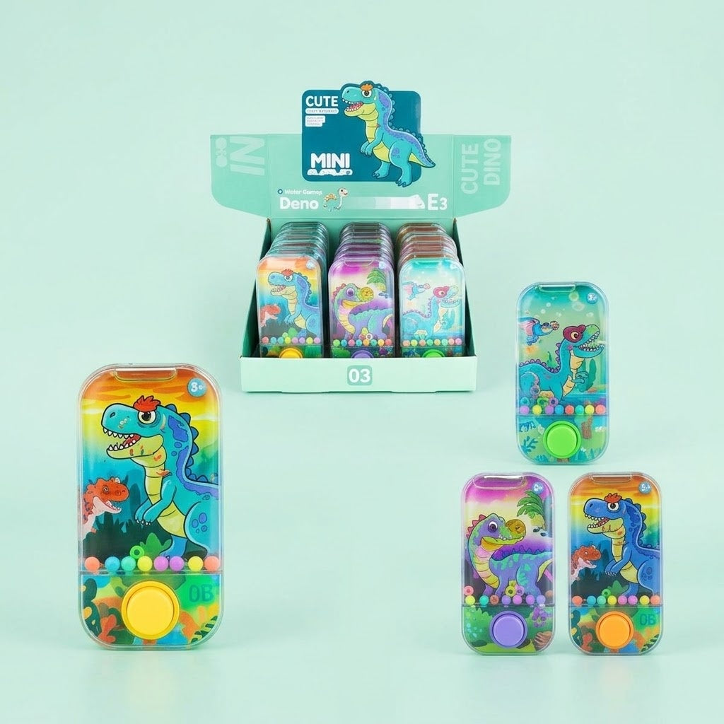 Dinosaur Water Ring Toss Game Phone Handheld Toy - studio photo