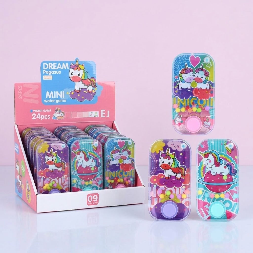 Unicorn Water Ring Toss Game Phone Handheld Toy - studio photo