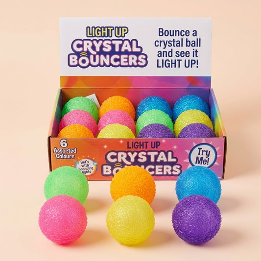 Light Up Crystal Jelly Bouncy Ball Flashing 5.5 cm - studio photo