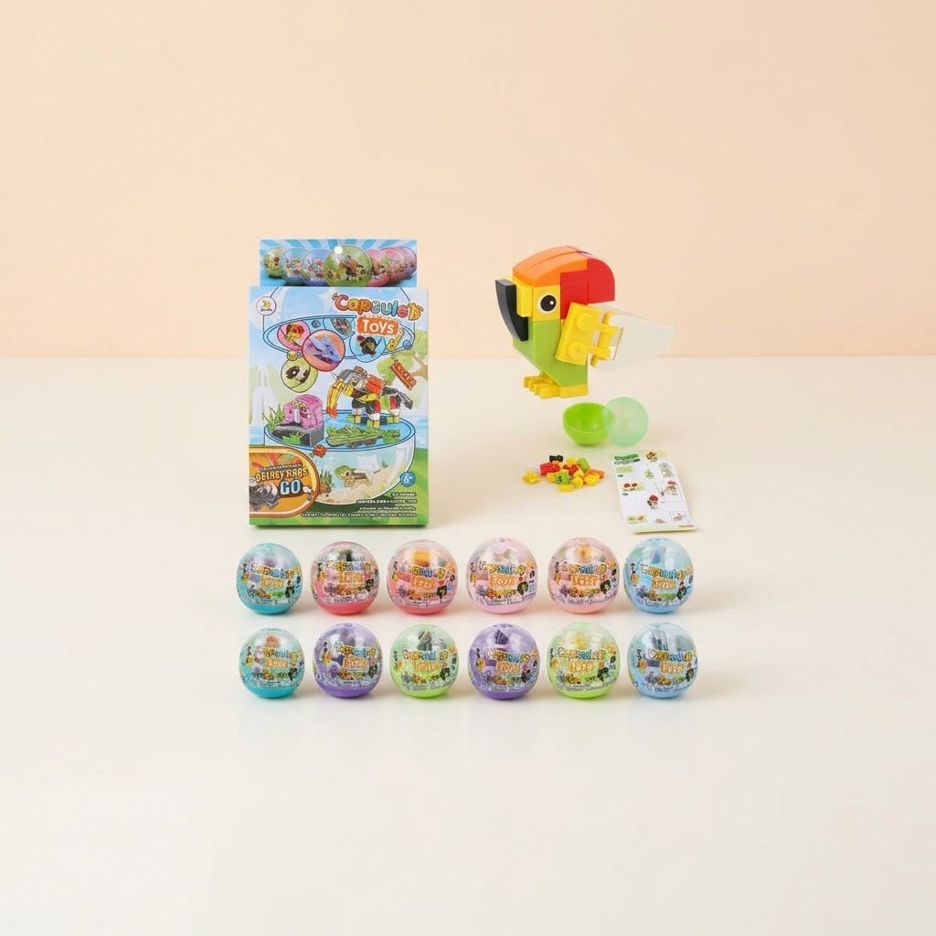 Animal Compatible Building Bricks Capsule Super Elephant - studio photo