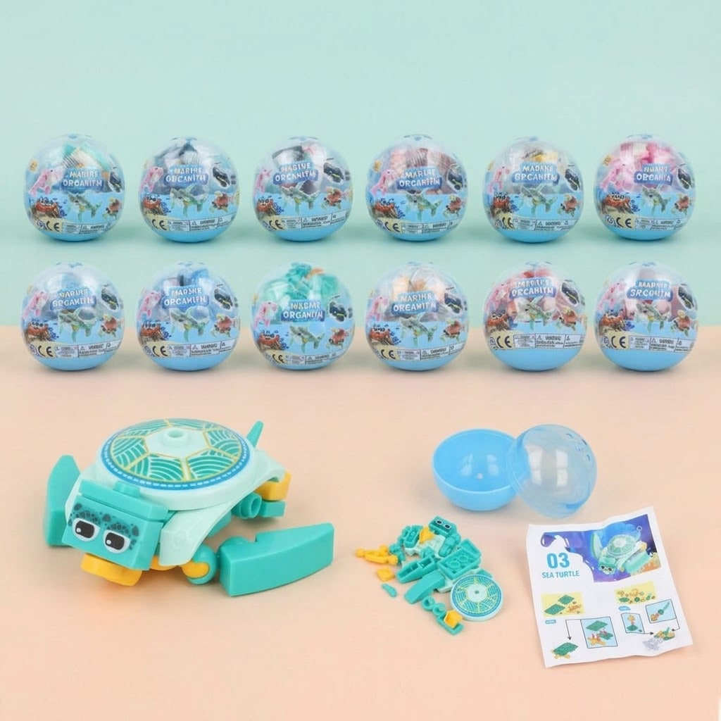 Sea Animal Compatible Building Bricks Capsule Mega Shark - studio photo