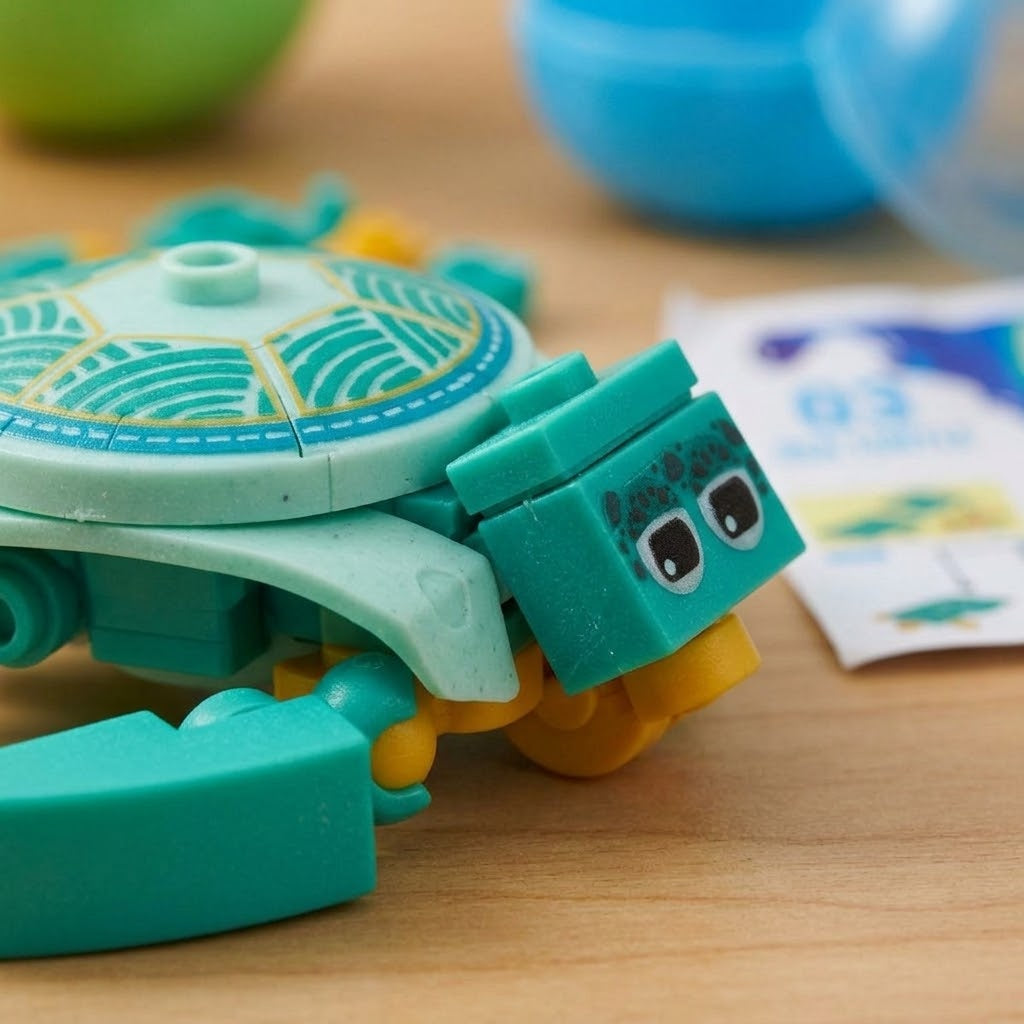 Sea Animal Compatible Building Bricks Capsule Mega Shark - close-up