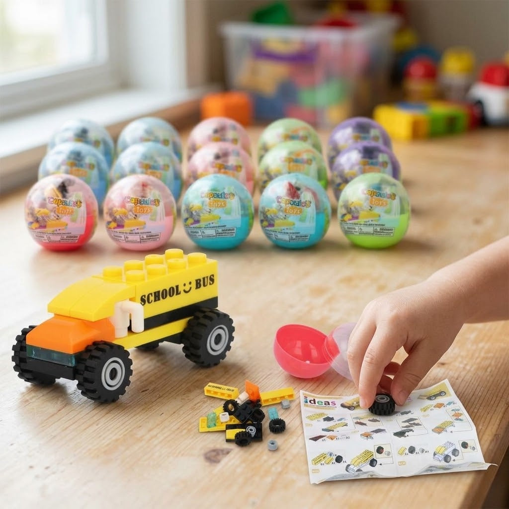 Vehicle Compatible Building Bricks in Capsule 6.5 cm - lifestyle photo