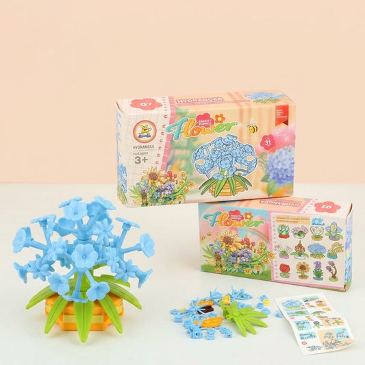Flower Compatible Building Bricks Mini Set - studio photo