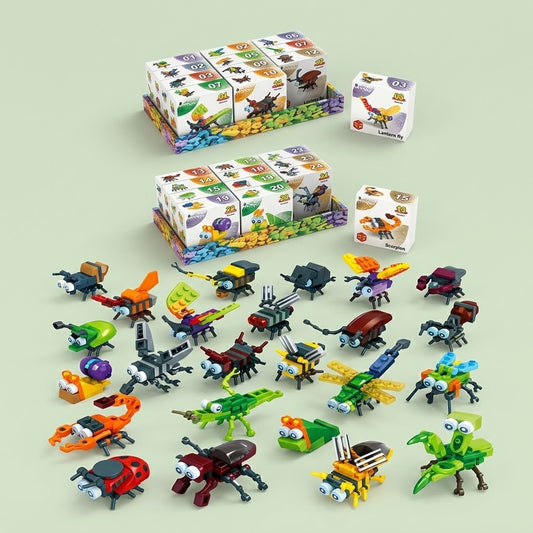 Insect Compatible Building Bricks Collectable Mini Set - studio photo