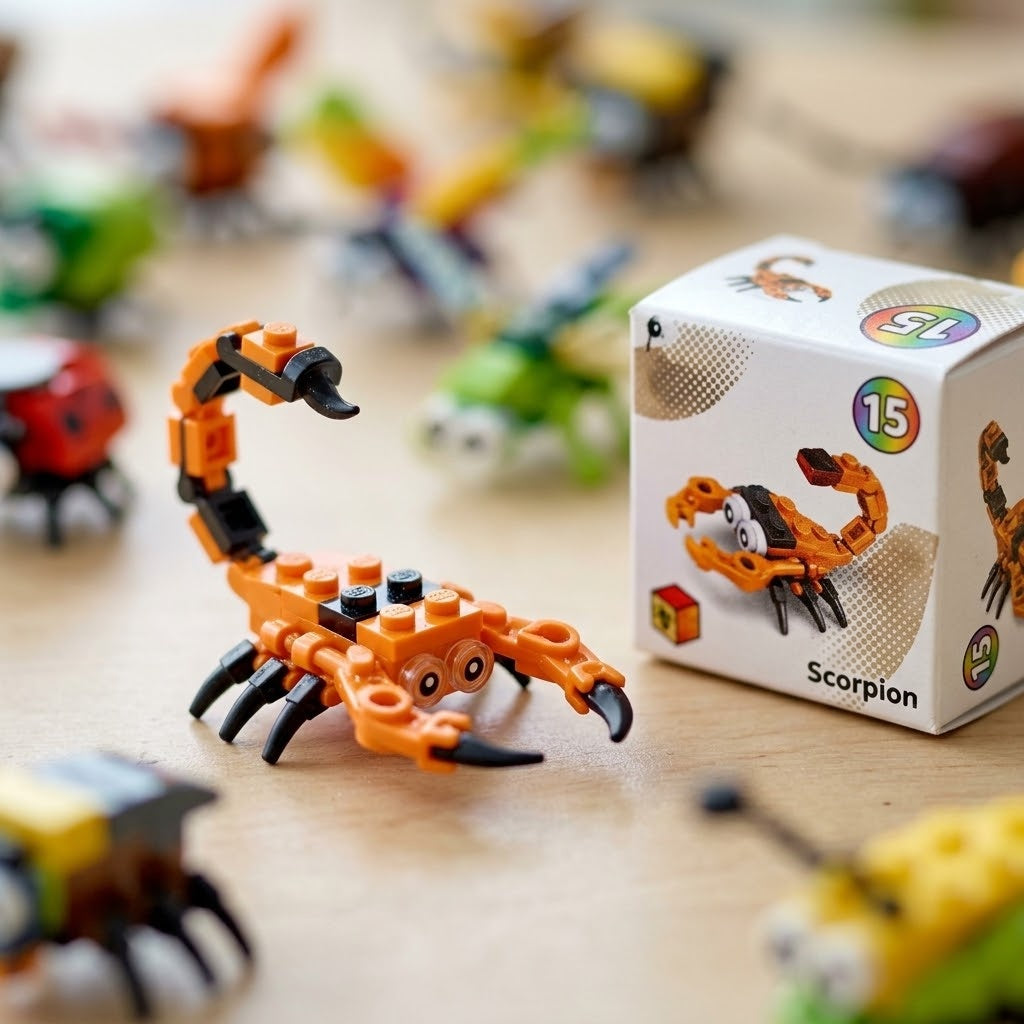 Insect Compatible Building Bricks Collectable Mini Set - close-up