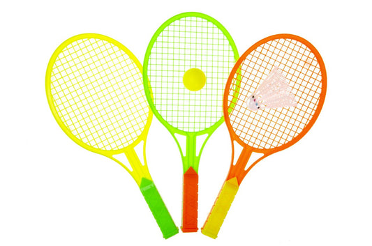 TENNIS SET/2 RACKETS+BAL+PLUIM