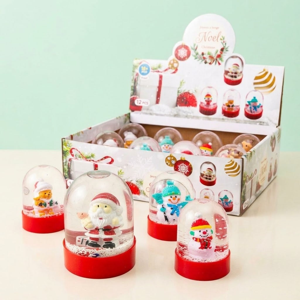 Christmas Snow Globe 7.5 cm Festive Decoration - studio photo