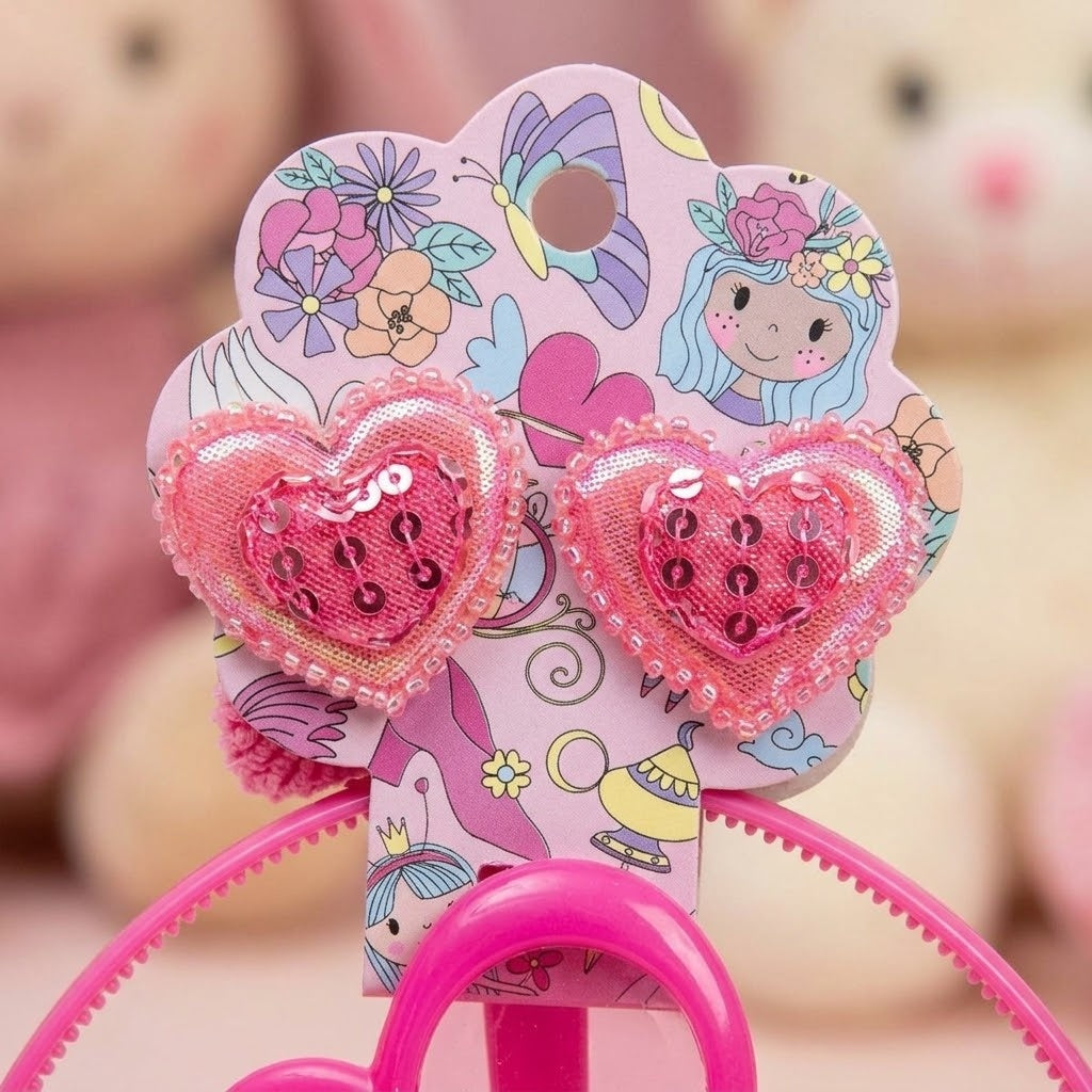 Girls Beauty Set Headband, Glasses and 2 Scrunchies - close-up
