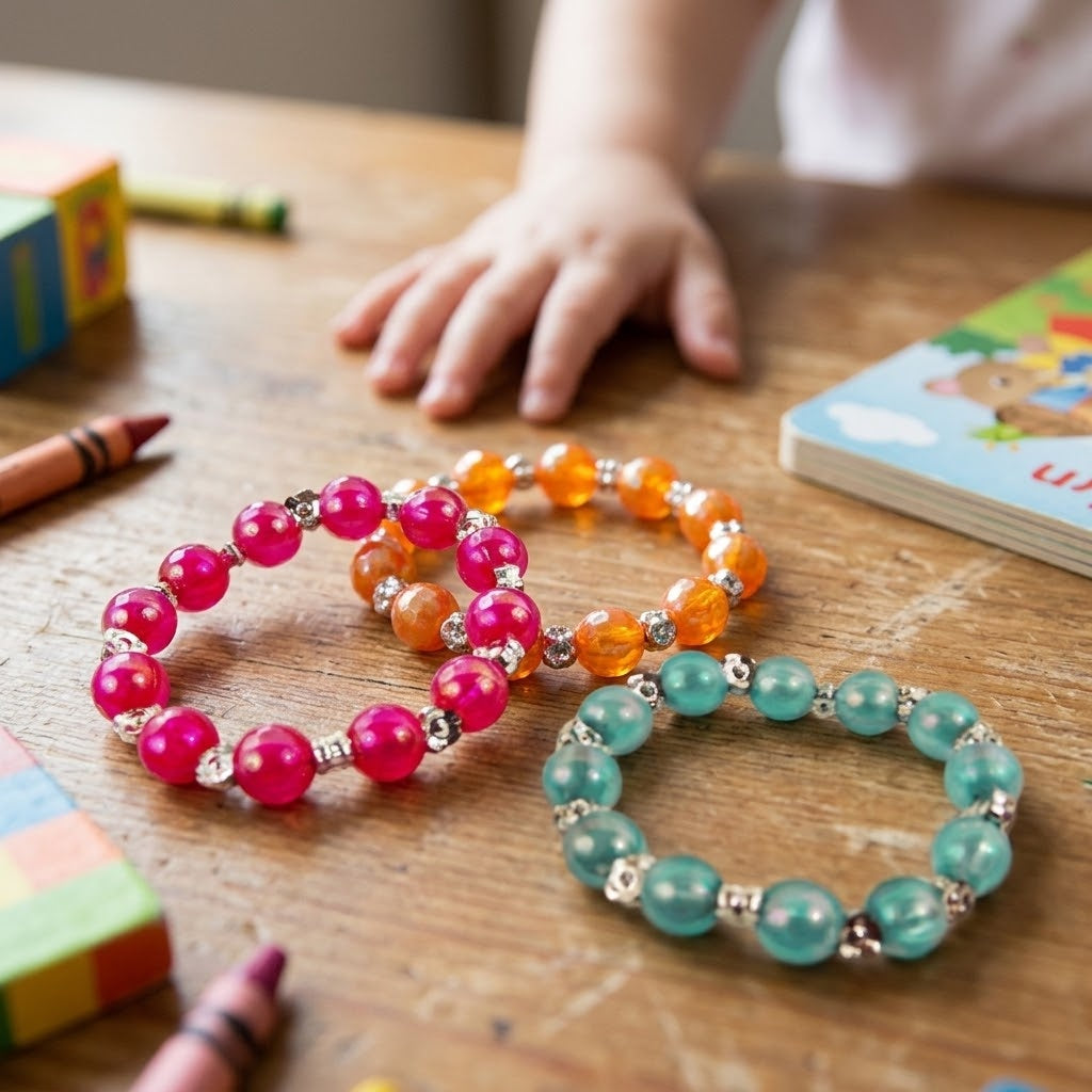 Elastic Beaded Bracelet Kids 5.5 cm - lifestyle photo