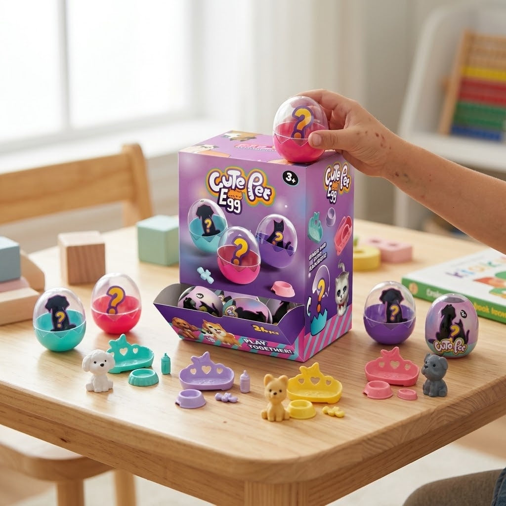 Pet Figure with Accessories in Capsule Egg - lifestyle photo