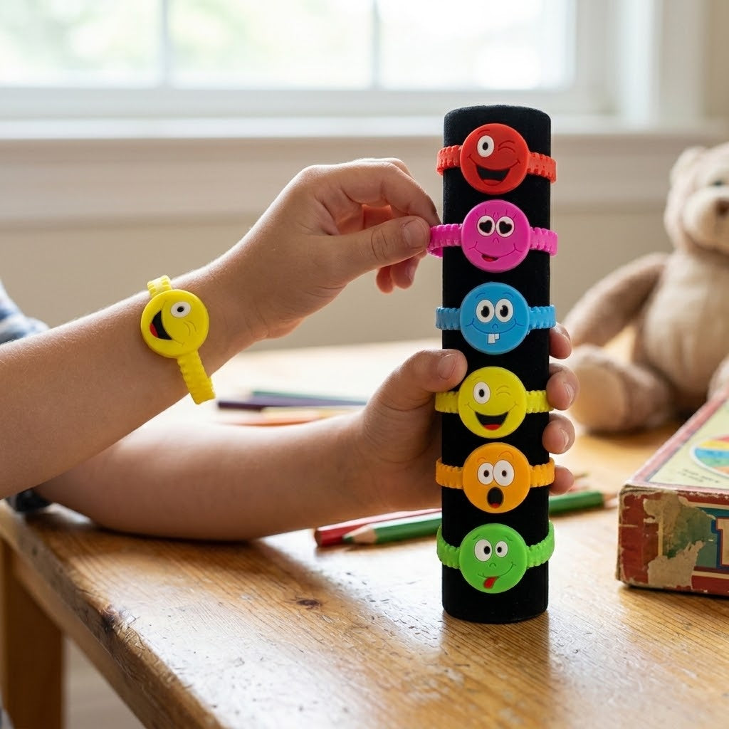 Funny Emotion Faces Bracelet Emoji Kids Favour - lifestyle photo