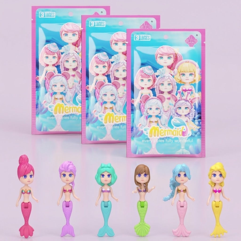 Mini Mermaid Doll Surprise Pouch 8.5 cm - studio photo