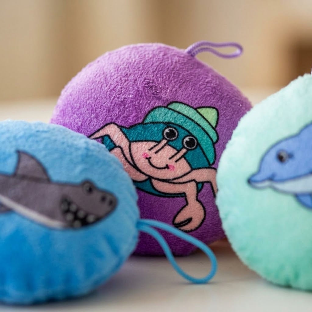 Sea Animal Plush Cushion 10 cm Mini Ocean Pillow - close-up