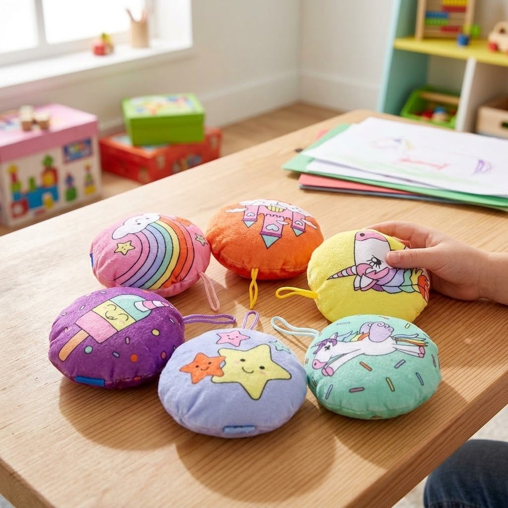 Unicorn Plush Cushion 10 cm Mini Soft Pillow - lifestyle photo