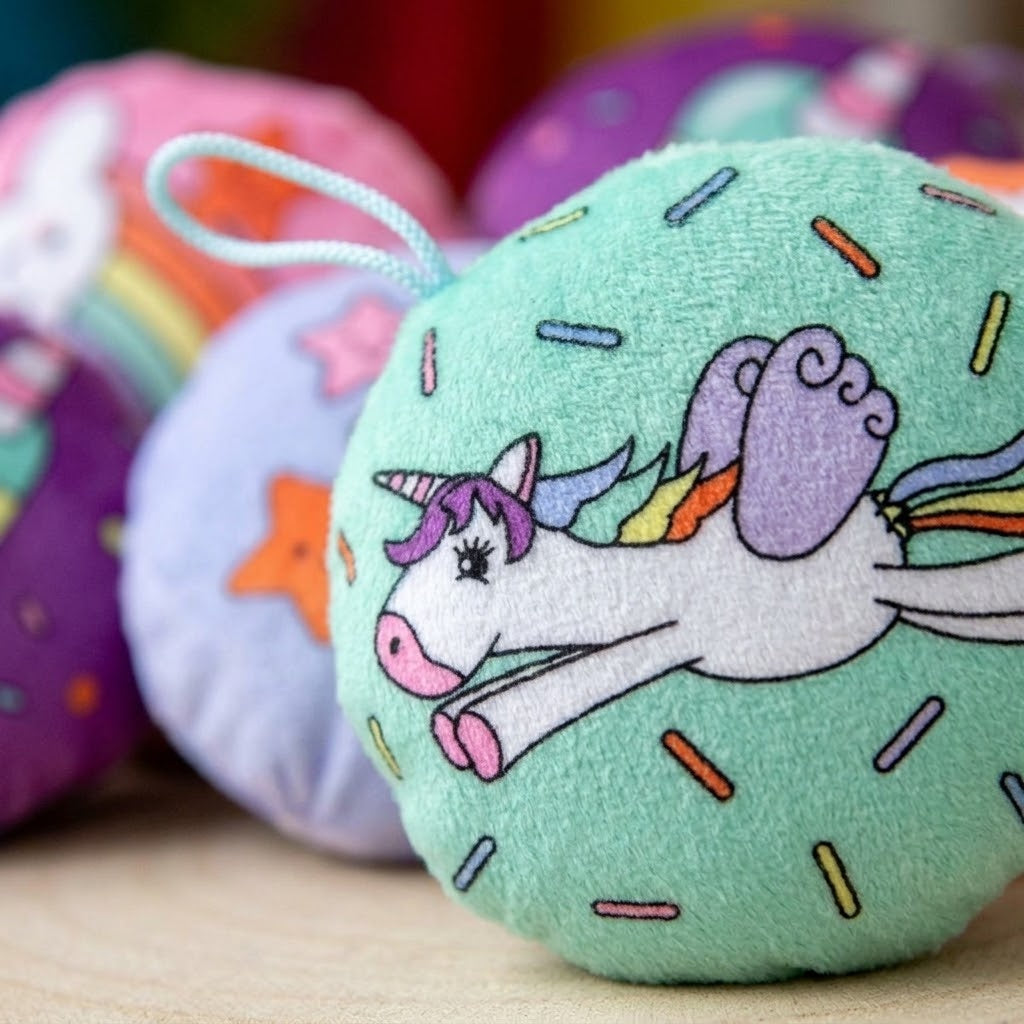 Unicorn Plush Cushion 10 cm Mini Soft Pillow - close-up