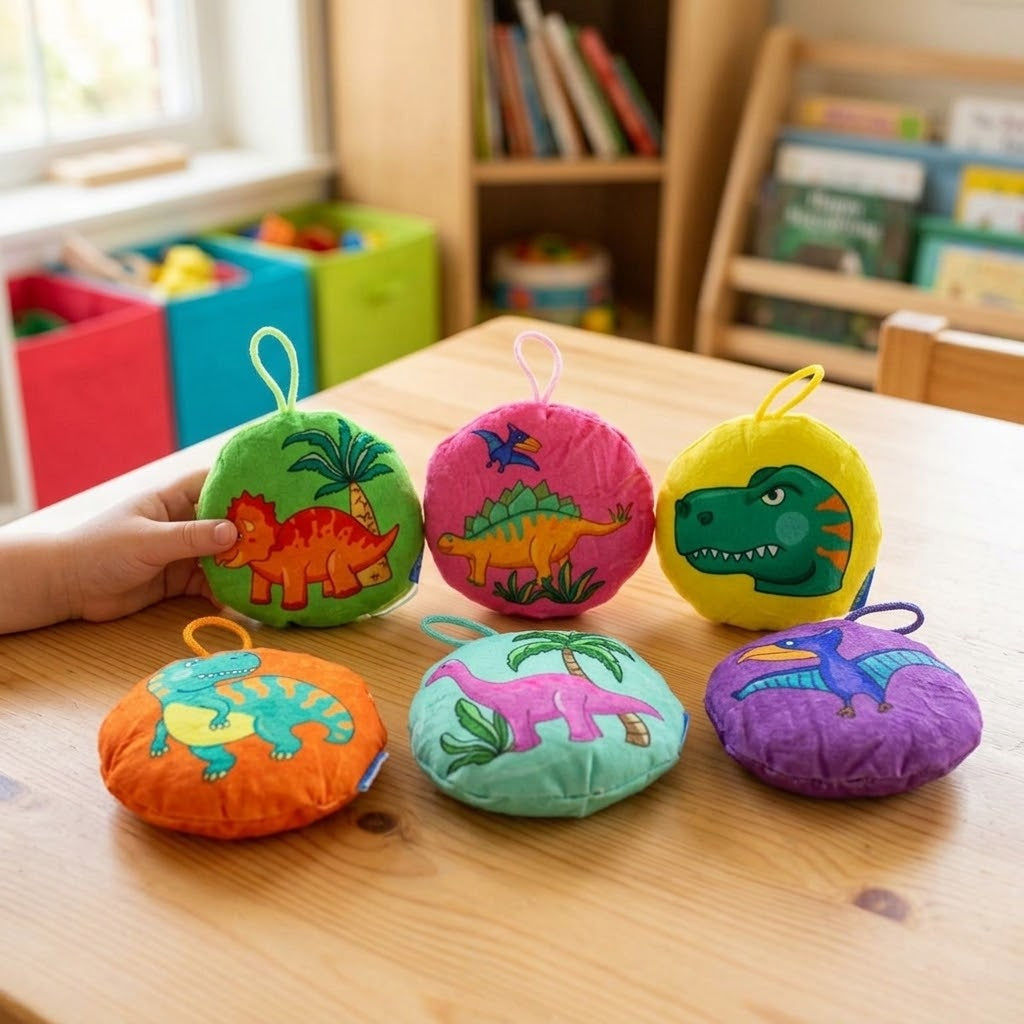 Dinosaur Plush Cushion 10 cm Mini Soft Pillow - lifestyle photo