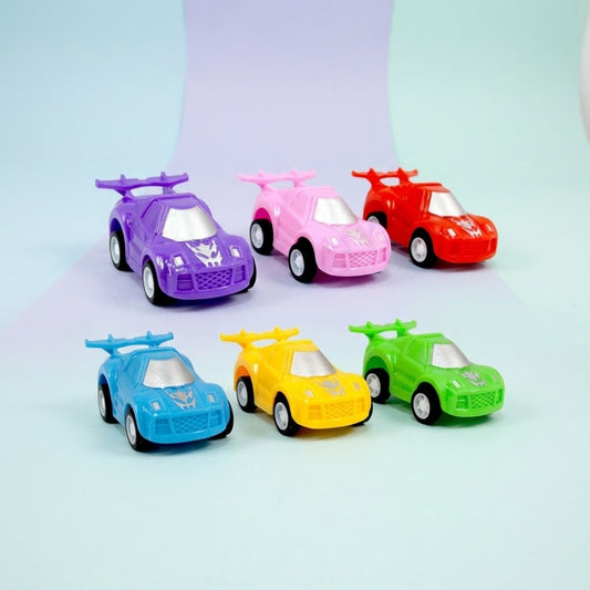Pull Back Racing Car Toy 6 cm Assorted Colours - studio photo