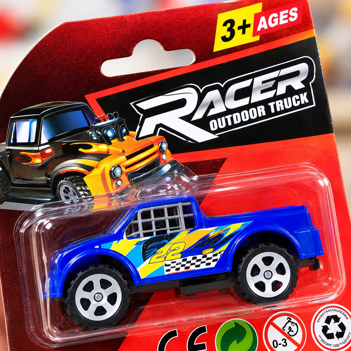 Toy Car on Display Card Assorted Models 7.5 cm - close-up
