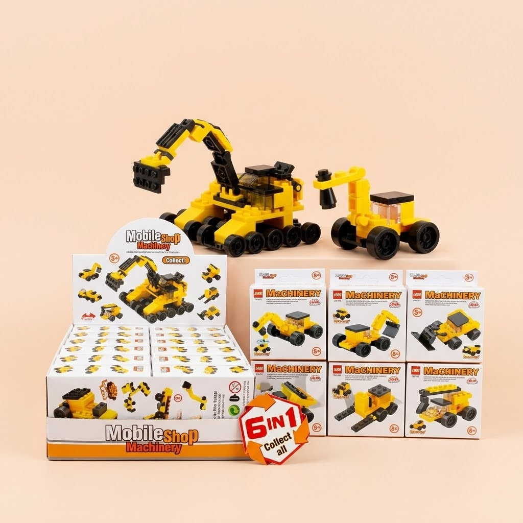 Construction Vehicle Compatible Building Bricks Set - studio photo
