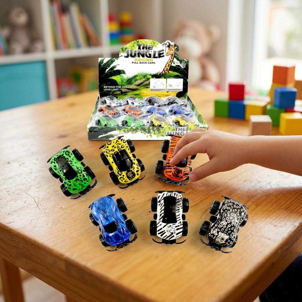 Pull Back Jungle Racer Toy Car Safari Theme 6 cm - lifestyle photo