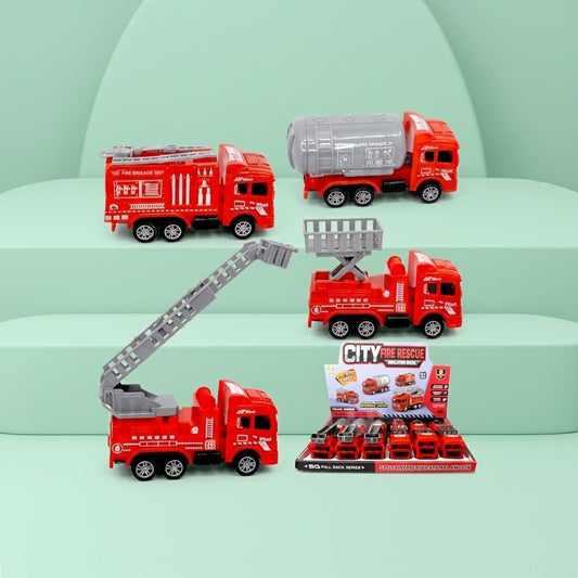 Fire Truck Toy 12.5 cm Assorted Models - studio photo