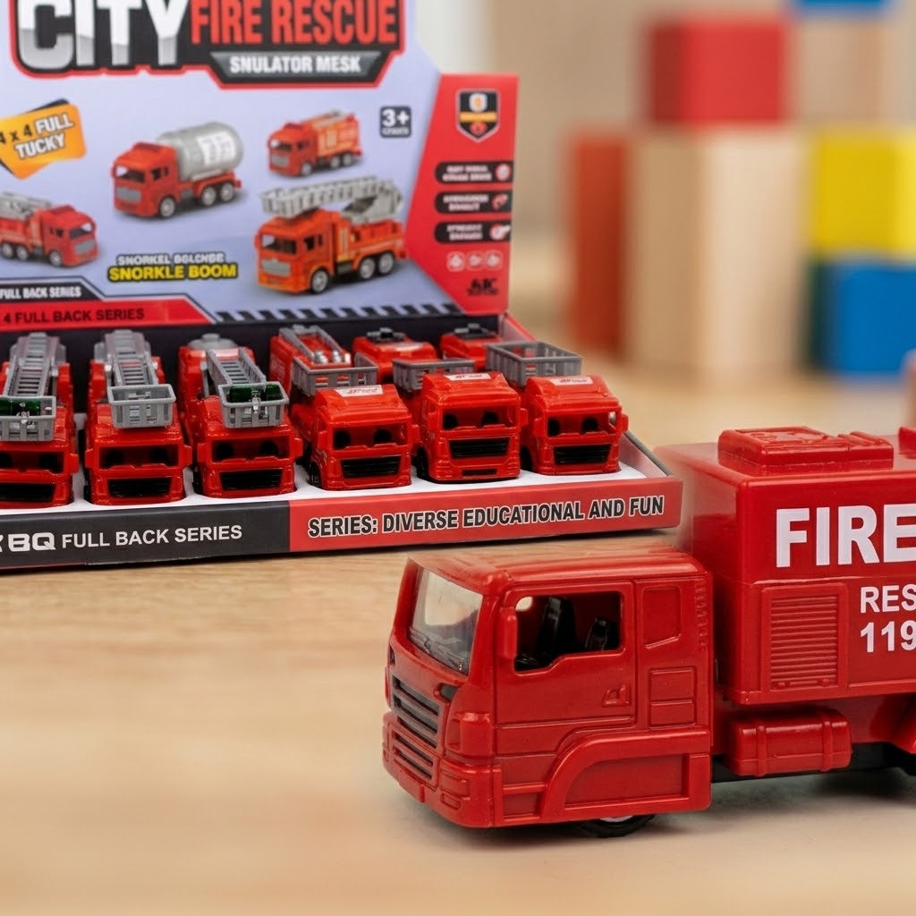 Fire Truck Toy 12.5 cm Assorted Models - close-up
