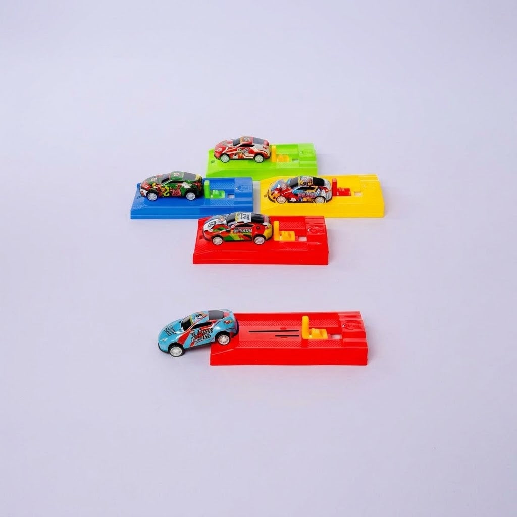 Metal Toy Car with Launcher Stocking Filler 6.5 cm - studio photo